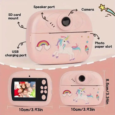 Multifunction Unicorn Instant Print Kids Dual Camera With VideoGraphy And Photography